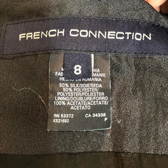 French Connection Black Paperbag Waist Skirt Sz. 8 - Picture 5 of 6